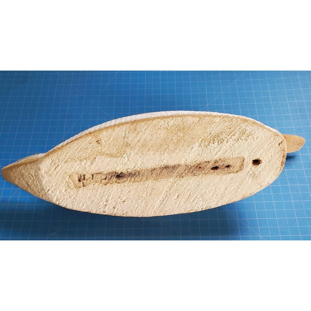 Vintage Hand-Carved Wooden Duck Decoy with Authentic Rasp-Textured Finish - Picture 2 of 2